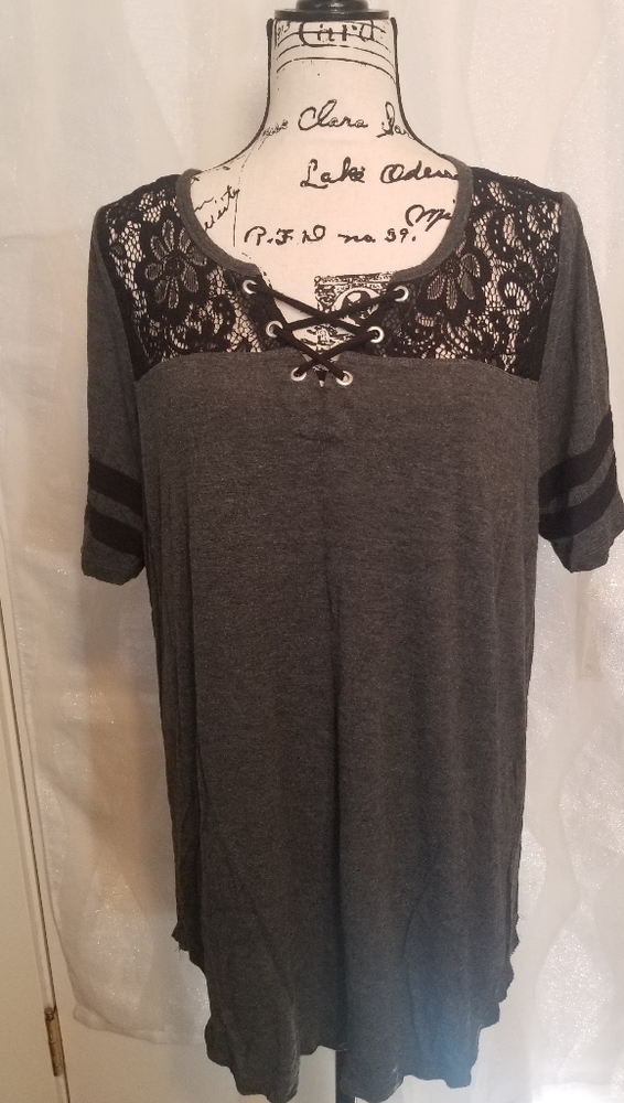 Lace Football Tee